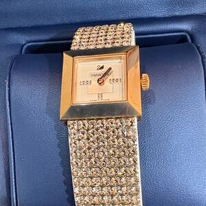 Swarovski Crystal-Embellished Gold Women's Watch